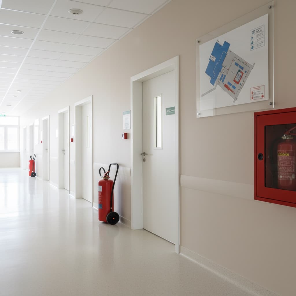Illustration : établissements de santé — maintenance du matériel incendie